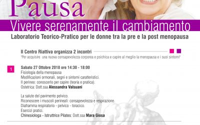 Ritorna il Corso della Menopausa 27 Ottobre -17 Novembre 2018