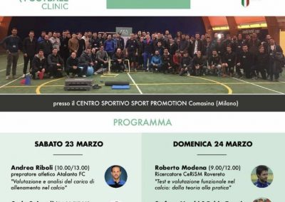 Il 23-24 marzo 2019: Riattiva partecipa all’ASA FOOTBALL CLINIC