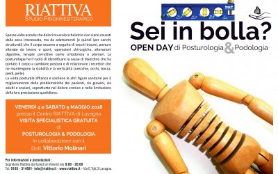 Venerdì 4 e sabato 5 maggio 2018-OPEN DAY POSTUROLOGIA E PODOLOGIA