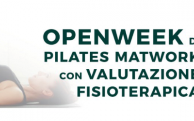 Open Week di Pilates con Valutazione Fisioterapica dal 18 al 22 Marzo 2019